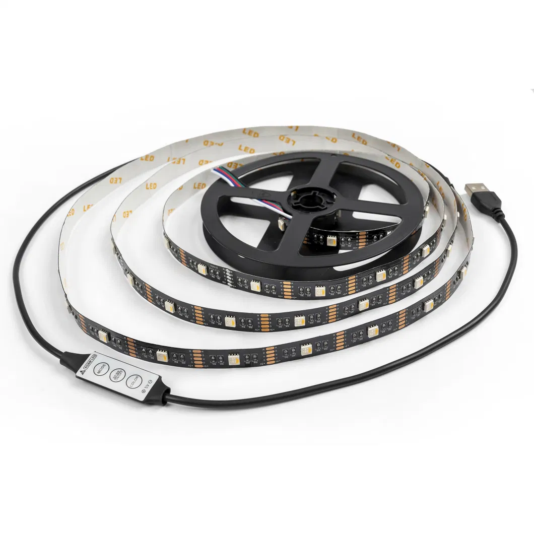 5050 30LED/M RGBW Color Changing Black Board USB Flexibl LED Strip