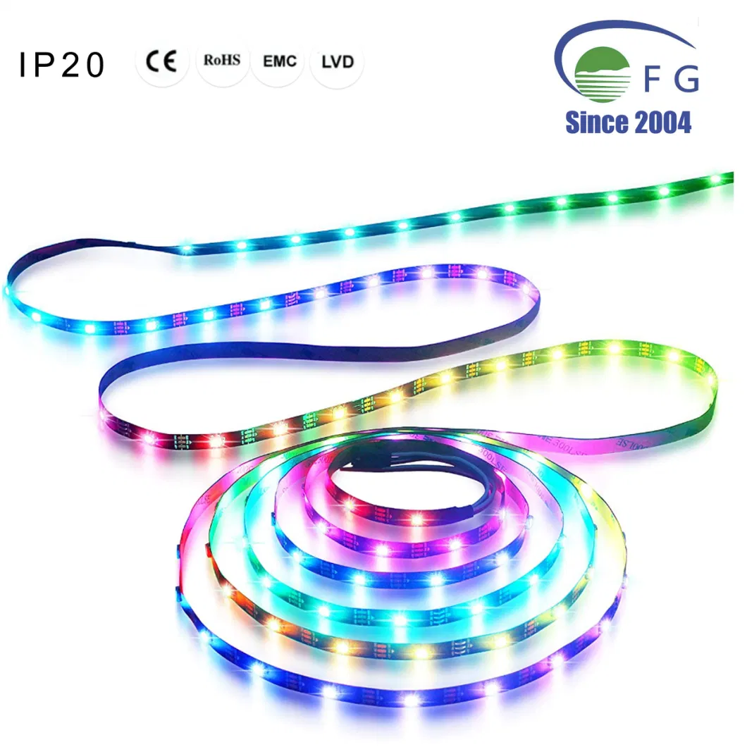 10m 5050 RGB Color Changing Rope Lights Flexible LED Strip Light Kit with 44key IR Remote Controller & Power Adapter for Halloween, Thanksgiving, Christmas Day